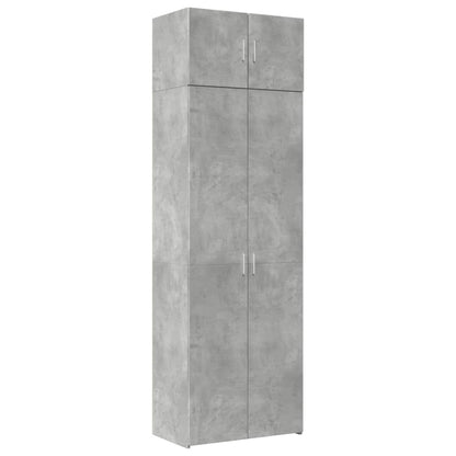 Armadietto Grigio Cemento 70x42,5x225 cm in Legno Multistrato