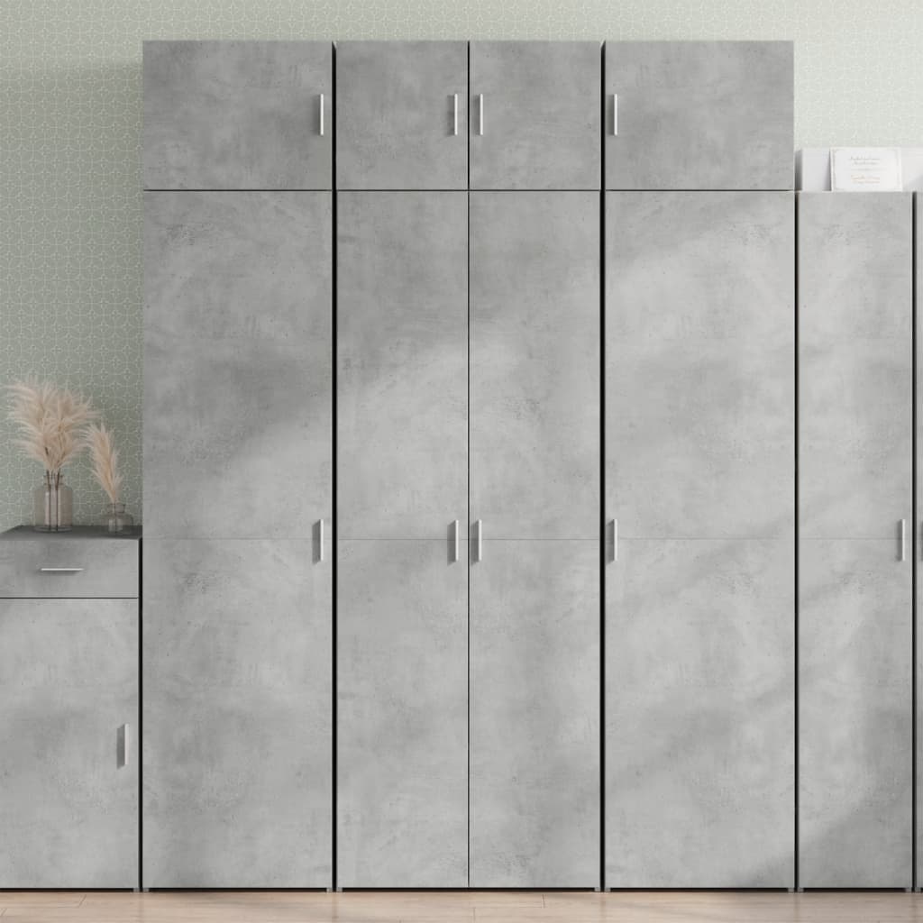 Armadietto Grigio Cemento 70x42,5x225 cm in Legno Multistrato