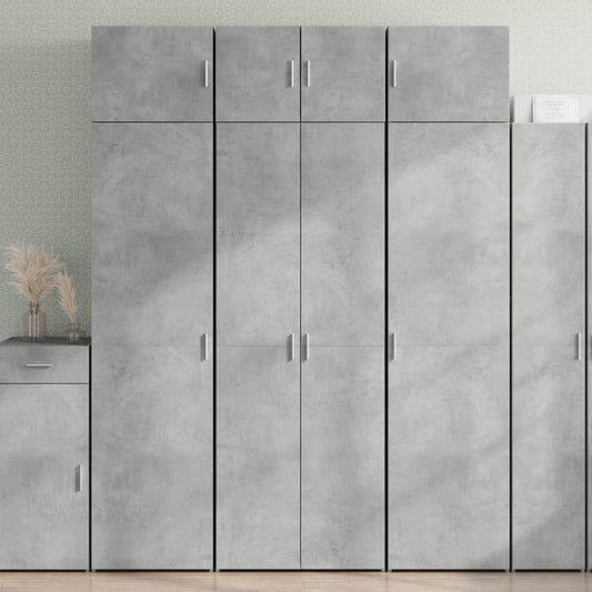 Armadietto Grigio Cemento 70x42,5x225 cm in Legno Multistrato