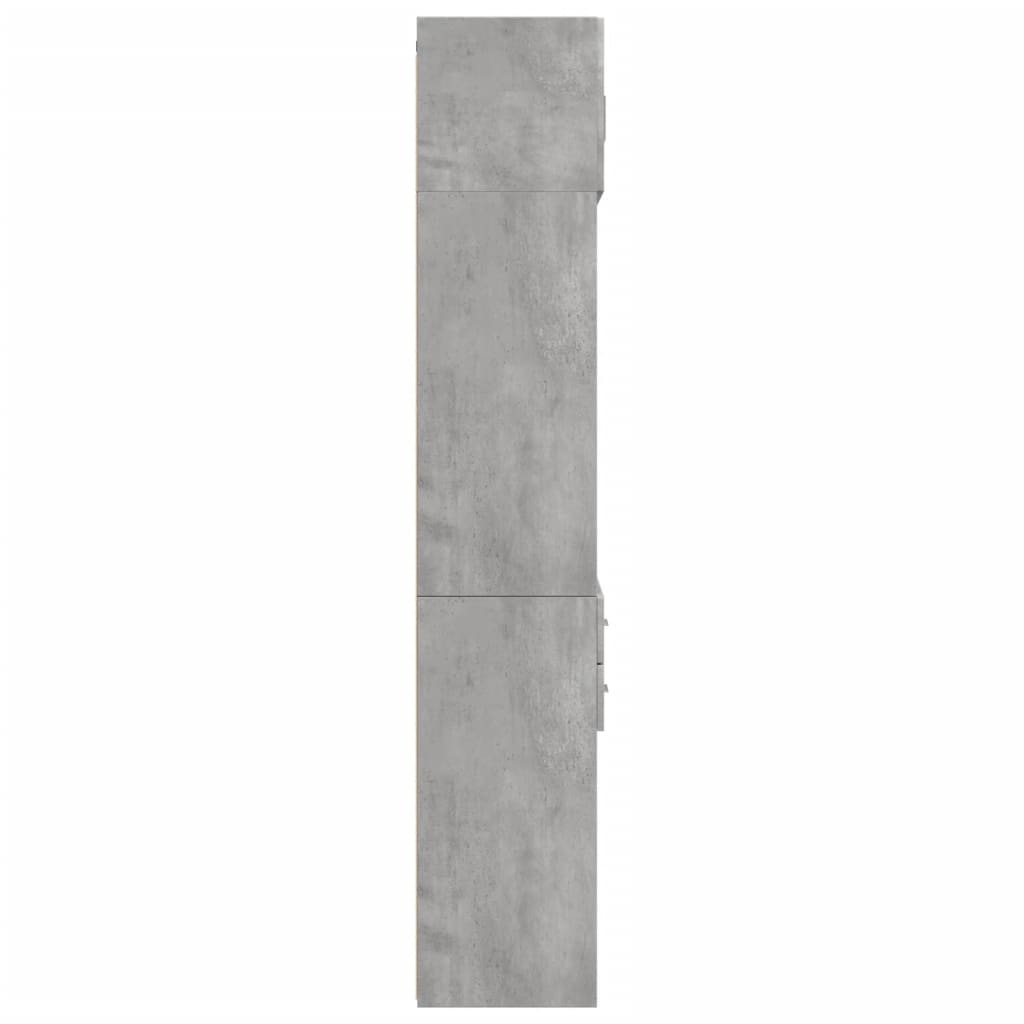 Armadietto Grigio Cemento 70x42,5x225 cm in Legno Multistrato