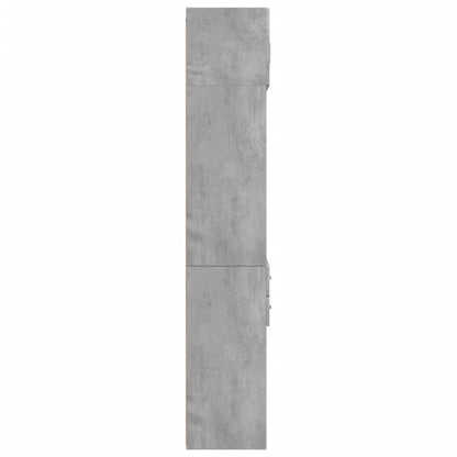 Armadietto Grigio Cemento 70x42,5x225 cm in Legno Multistrato