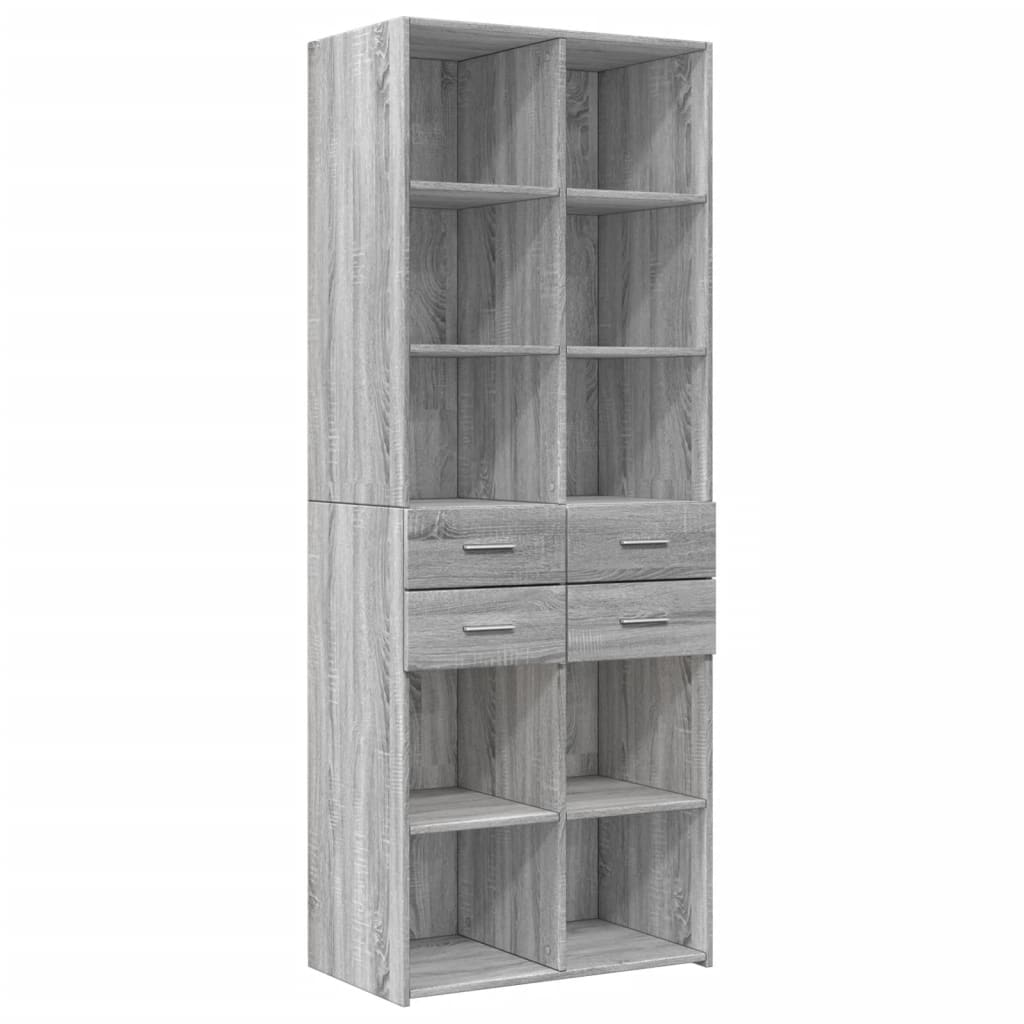 Armadietto Grigio Sonoma 70x42,5x225 cm in Truciolato