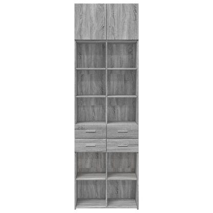 Armadietto Grigio Sonoma 70x42,5x225 cm in Truciolato