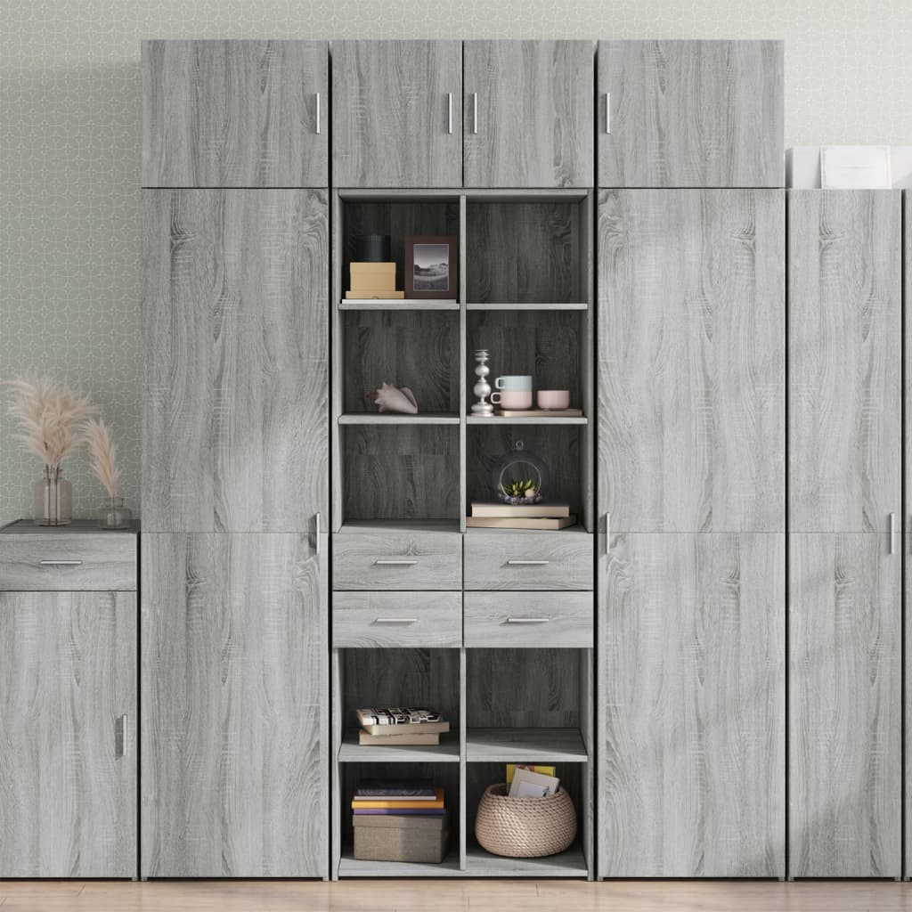 Armadietto Grigio Sonoma 70x42,5x225 cm in Truciolato - homemem39