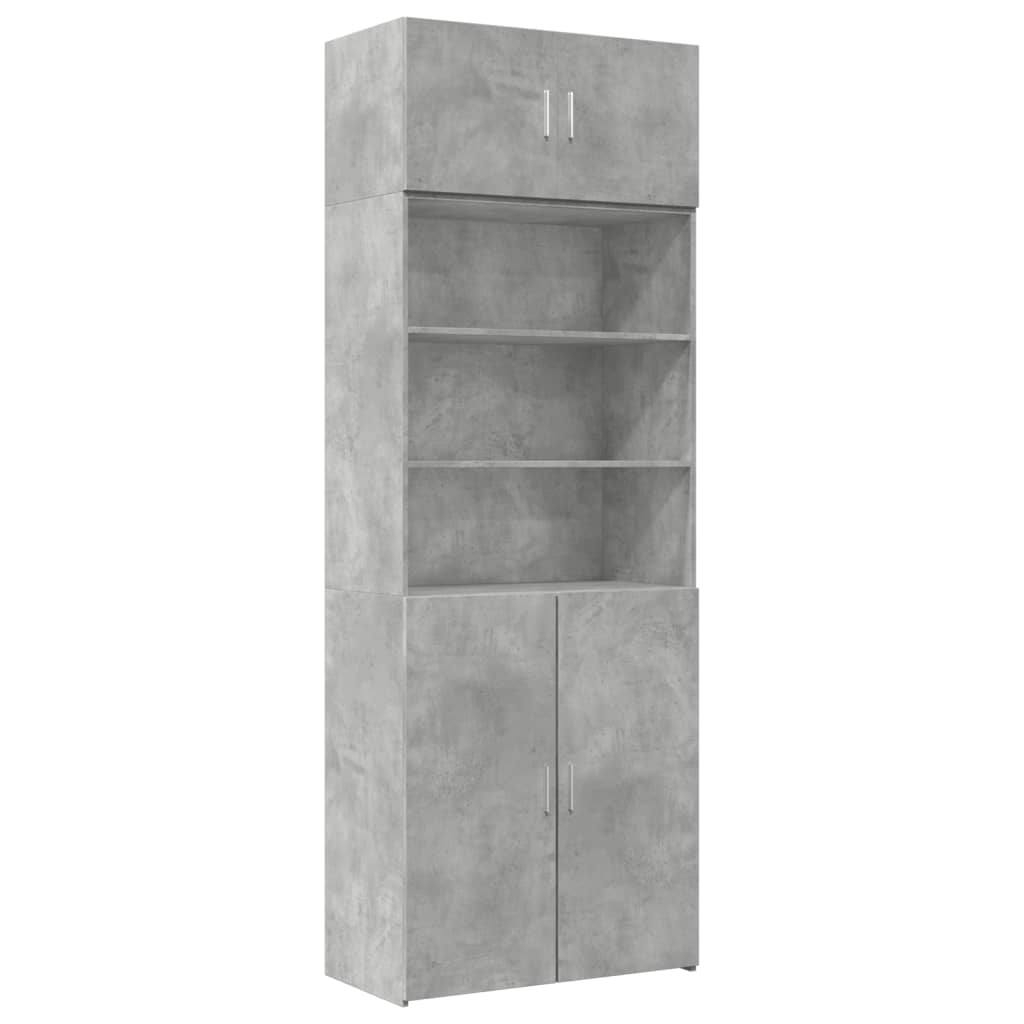 Armadietto Grigio Cemento 80x42,5x225 cm in Truciolato