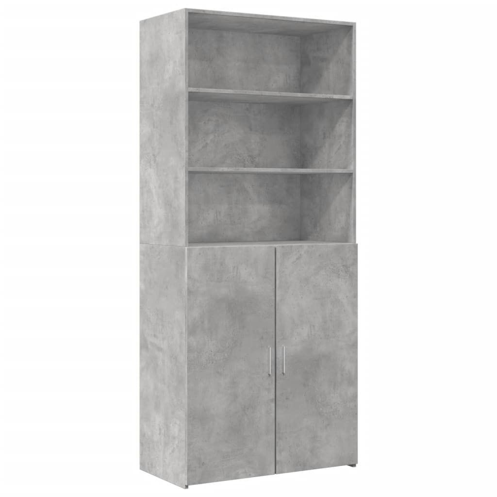 Armadietto Grigio Cemento 80x42,5x225 cm in Truciolato