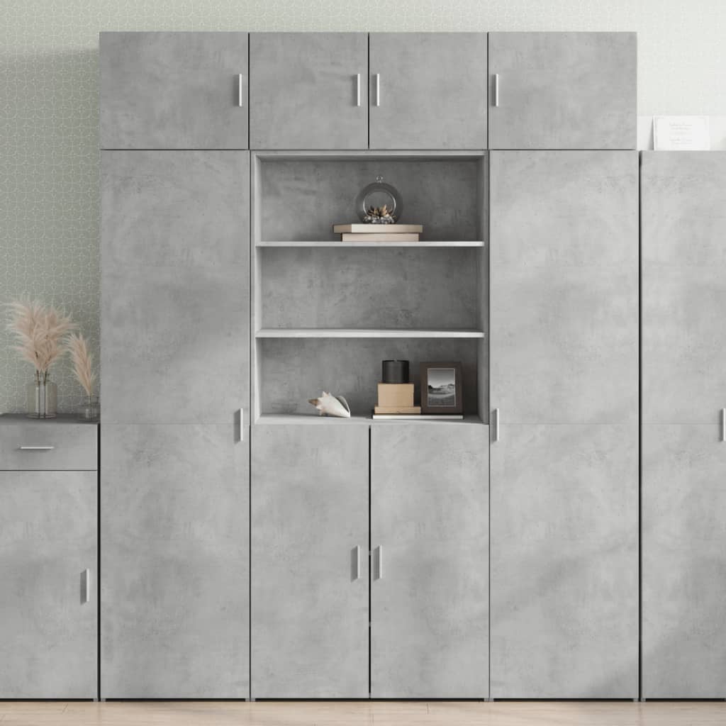 Armadietto Grigio Cemento 80x42,5x225 cm in Truciolato