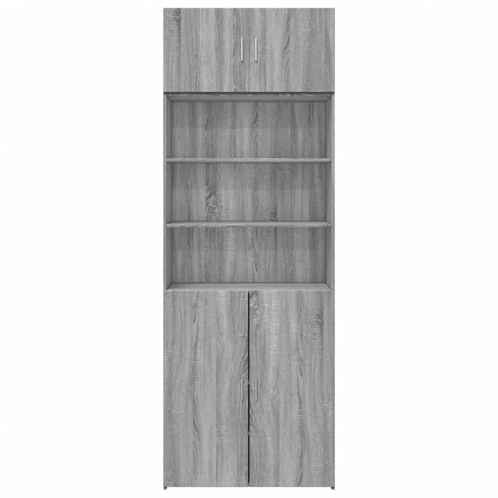 Armadietto Grigio Sonoma 80x42,5x225 cm in Truciolato