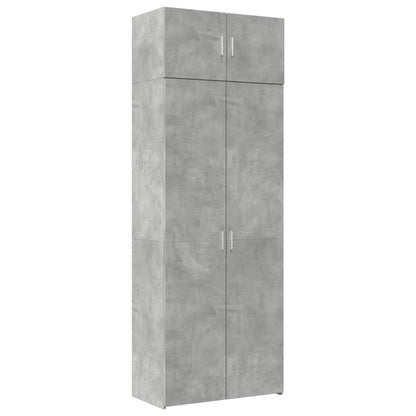 Armadietto Grigio Cemento 80x42,5x225 cm in Truciolato