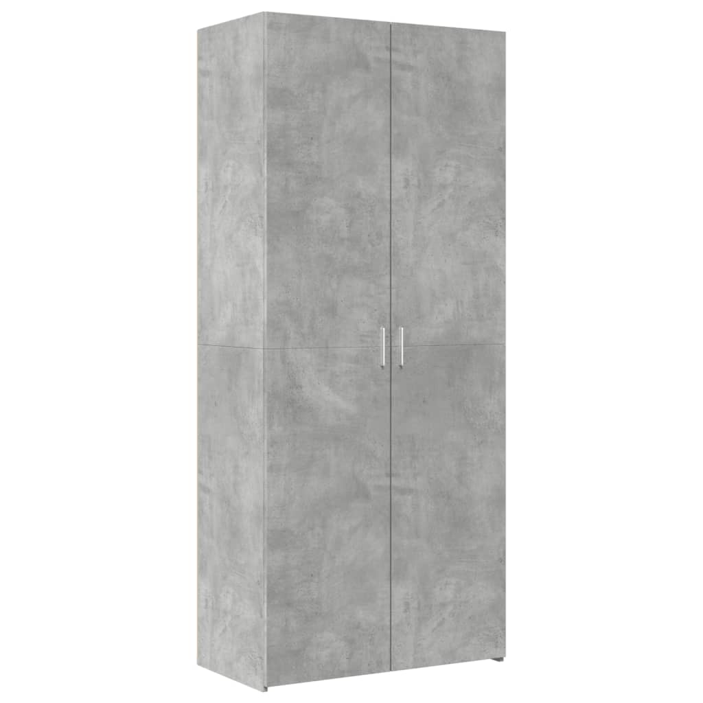 Armadietto Grigio Cemento 80x42,5x225 cm in Truciolato