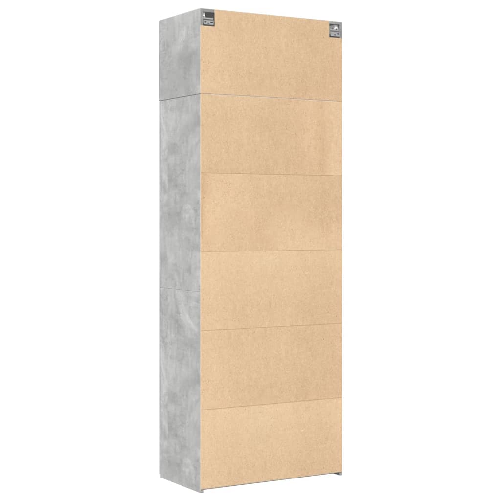 Armadietto Grigio Cemento 80x42,5x225 cm in Truciolato