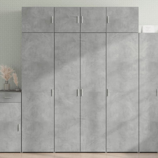 Armadietto Grigio Cemento 80x42,5x225 cm in Truciolato