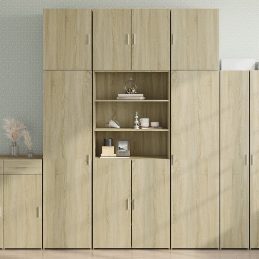 Credenza Rovere Sonoma 80x42,5x249 cm in Legno Multistrato