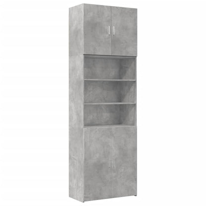 Credenza Grigio Cemento 80x42,5x249 cm in Legno Multistrato