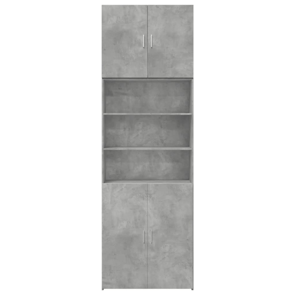 Credenza Grigio Cemento 80x42,5x249 cm in Legno Multistrato