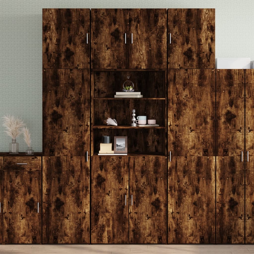 Credenza Rovere Fumo 80x42,5x249 cm in Legno Multistrato - homemem39