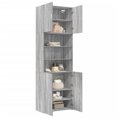 Credenza Grigio Sonoma 80x42,5x249 cm in Legno Multistrato