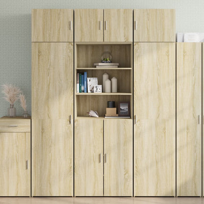 Credenza Rovere Sonoma 70x42,5x185 cm in Legno Multistrato