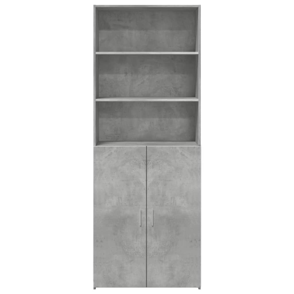 Credenza Grigio Cemento 70x42,5x185 cm in Legno Multistrato