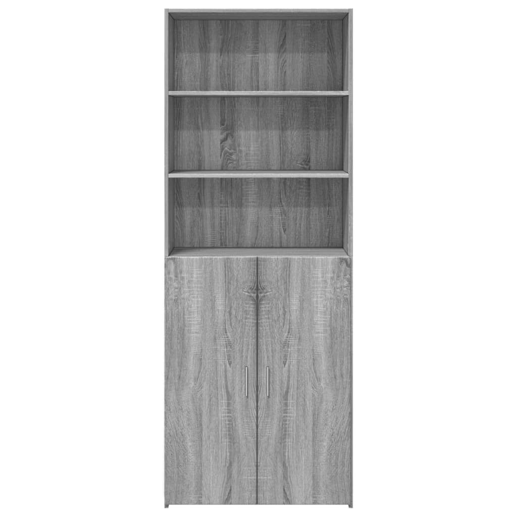 Credenza Grigio Sonoma 70x42,5x185 cm in Legno Multistrato