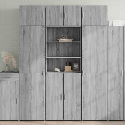 Credenza Grigio Sonoma 70x42,5x185 cm in Legno Multistrato