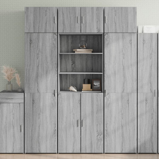 Credenza Grigio Sonoma 70x42,5x185 cm in Legno Multistrato - homemem39