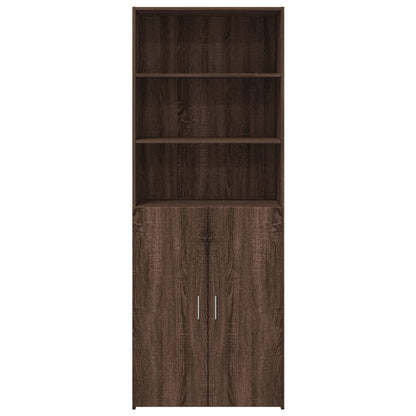 Credenza Rovere Marrone 70x42,5x185 cm in Legno Multistrato