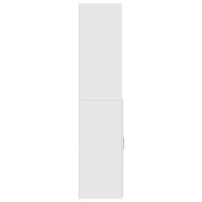 Credenza Bianca 80x42,5x185 cm in Legno Multistrato - homemem39