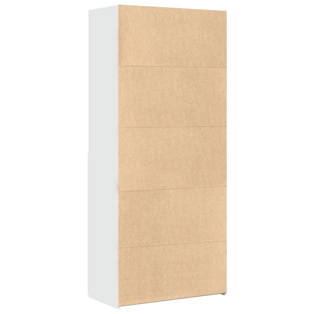 Credenza Bianca 80x42,5x185 cm in Legno Multistrato - homemem39