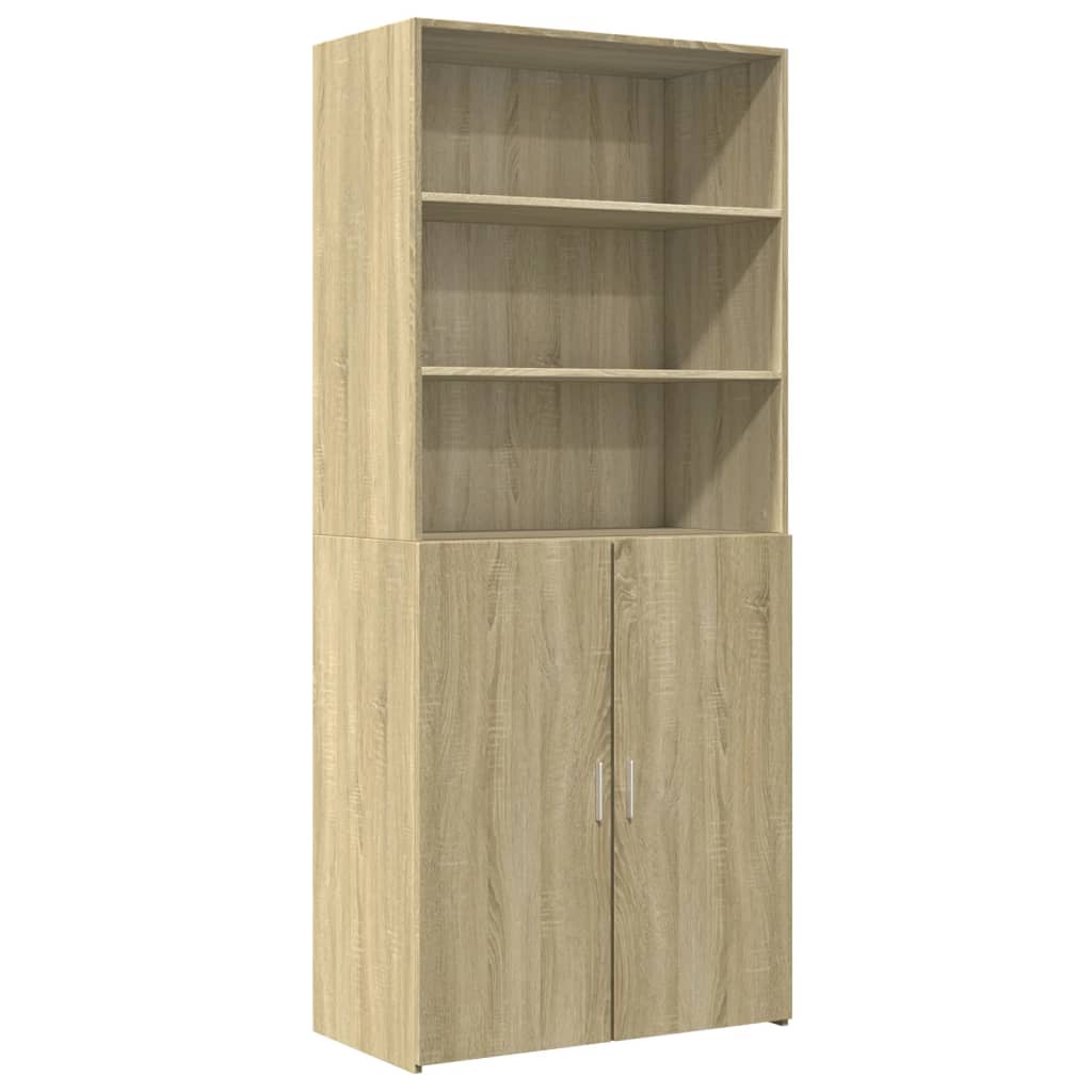 Credenza Rovere Sonoma 80x42,5x185 cm in Legno Multistrato