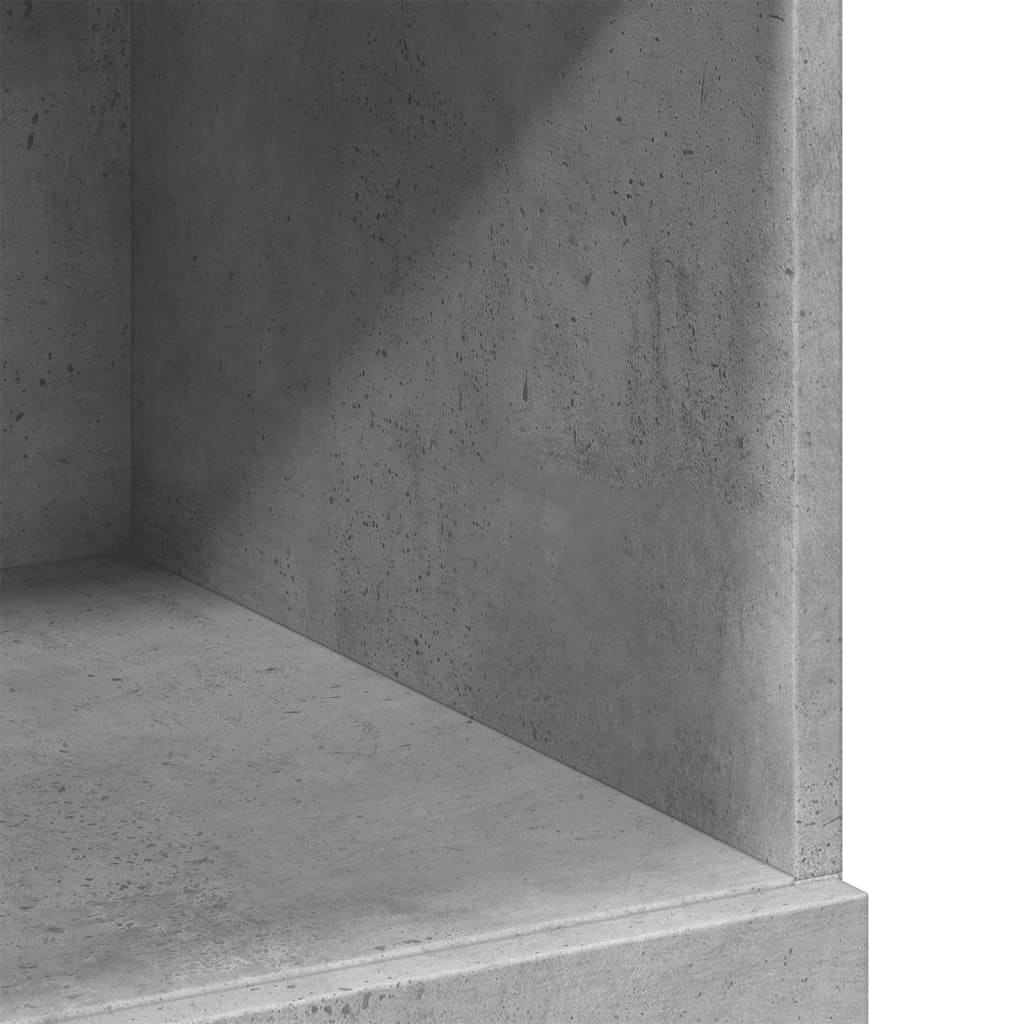 Credenza Grigio Cemento 80x42,5x124 cm in Legno Multistrato - homemem39