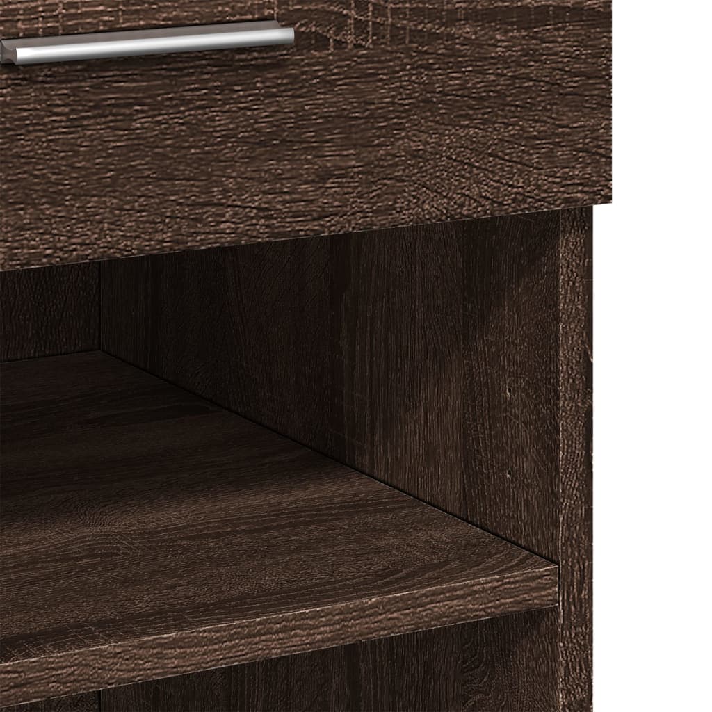 Credenza Rovere Marrone 80x42,5x124 cm in Legno Multistrato - homemem39