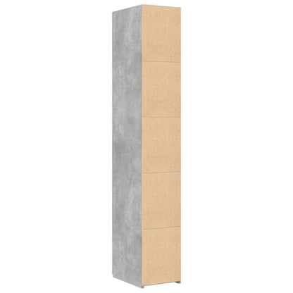 Credenza Grigio Cemento 30x42,5x185 cm in Legno Multistrato - homemem39