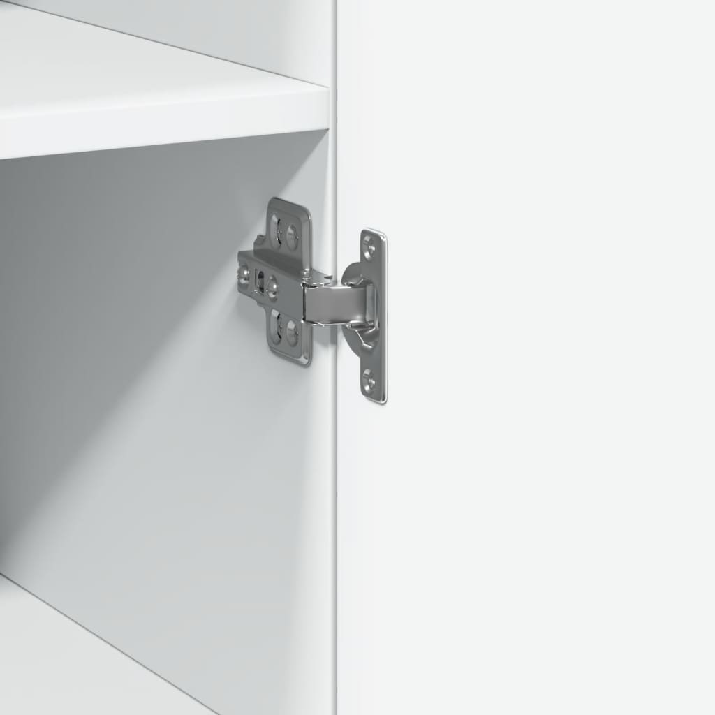 Credenza Bianca 40x42,5x185 cm in Legno Multistrato - homemem39