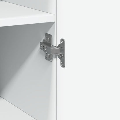 Credenza Bianca 40x42,5x185 cm in Legno Multistrato - homemem39