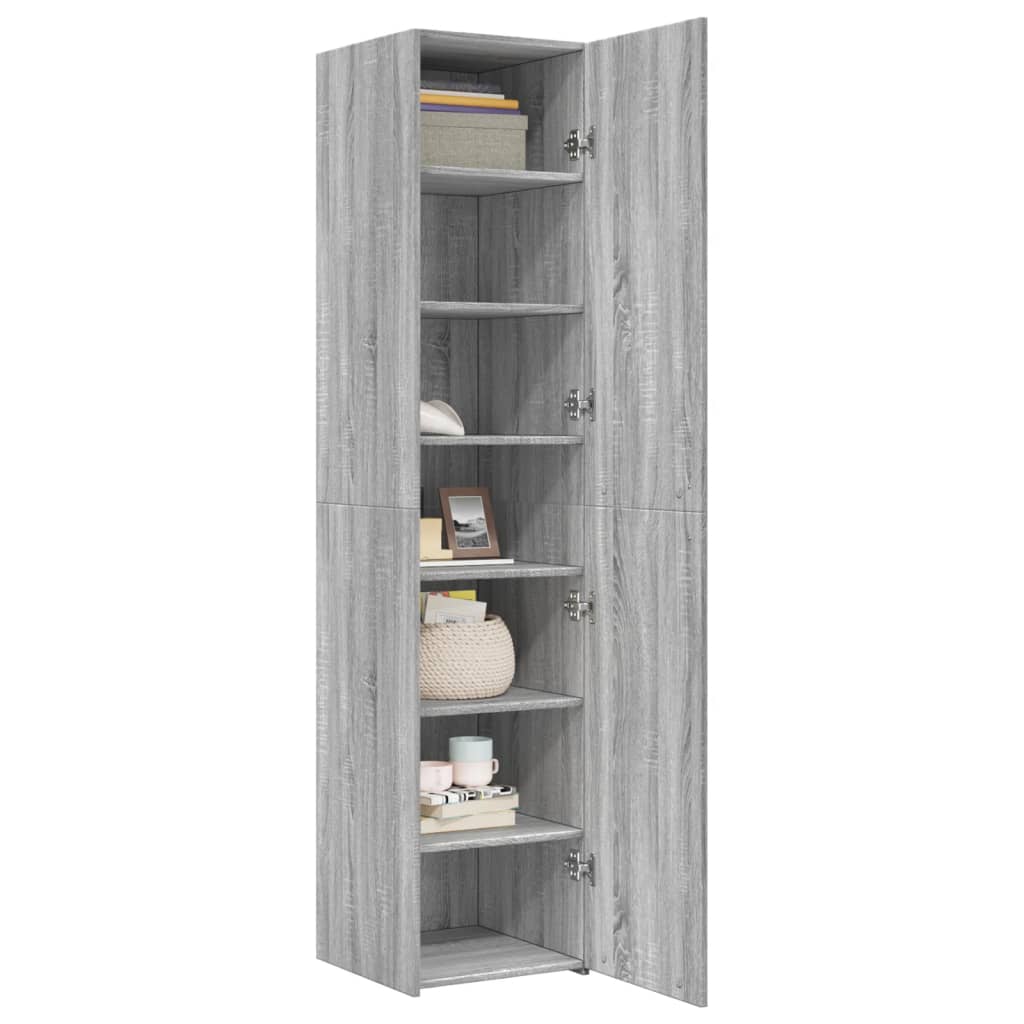 Credenza Grigio Sonoma 40x42,5x185 cm in Legno Multistrato - homemem39