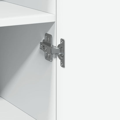 Credenza Bianca 45x42,5x185 cm in Legno Multistrato - homemem39