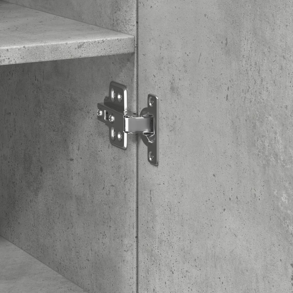 Credenza Grigio Cemento 45x42,5x185 cm in Legno Multistrato - homemem39