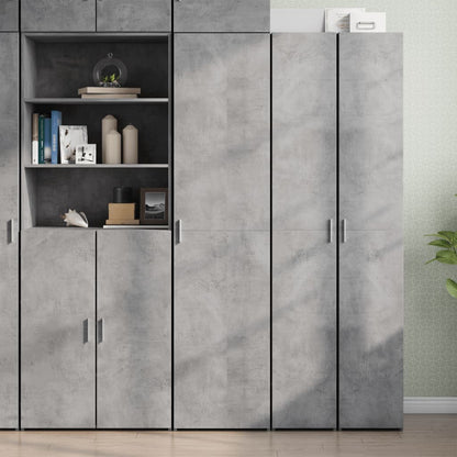 Credenza Grigio Cemento 45x42,5x185 cm in Legno Multistrato - homemem39