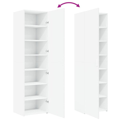 Credenza Bianca 50x42,5x185 cm in Legno Multistrato - homemem39