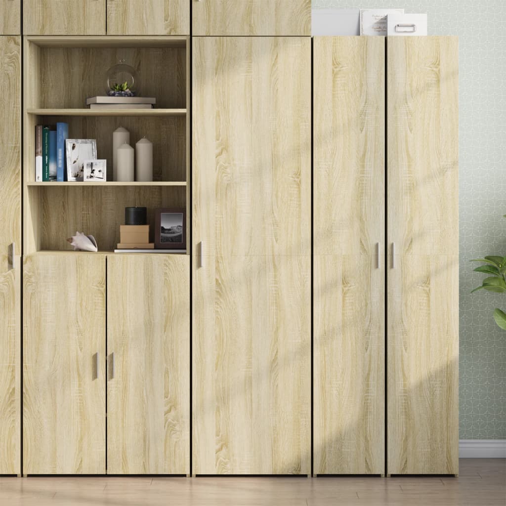 Credenza Rovere Sonoma 50x42,5x185 cm in Legno Ingegnerizzato