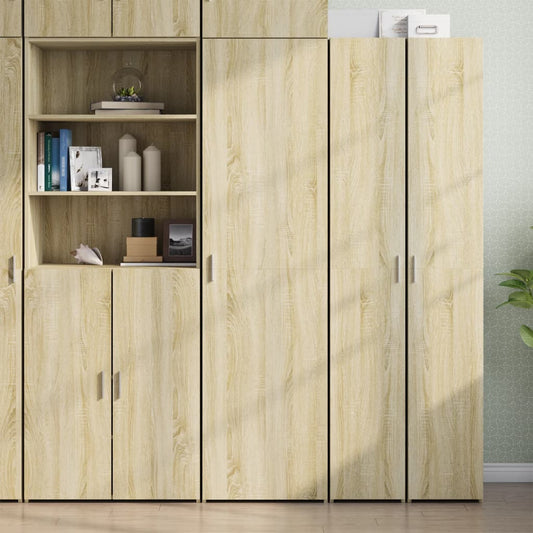 Credenza Rovere Sonoma 50x42,5x185 cm in Legno Ingegnerizzato