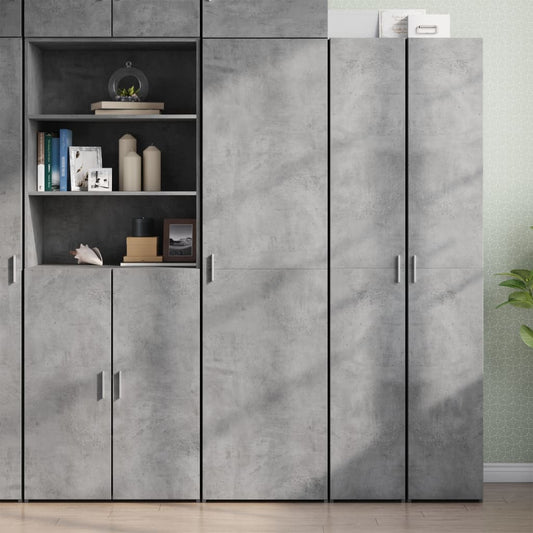 Credenza Grigio Cemento 50x42,5x185 cm in Legno Ingegnerizzato | homemem39