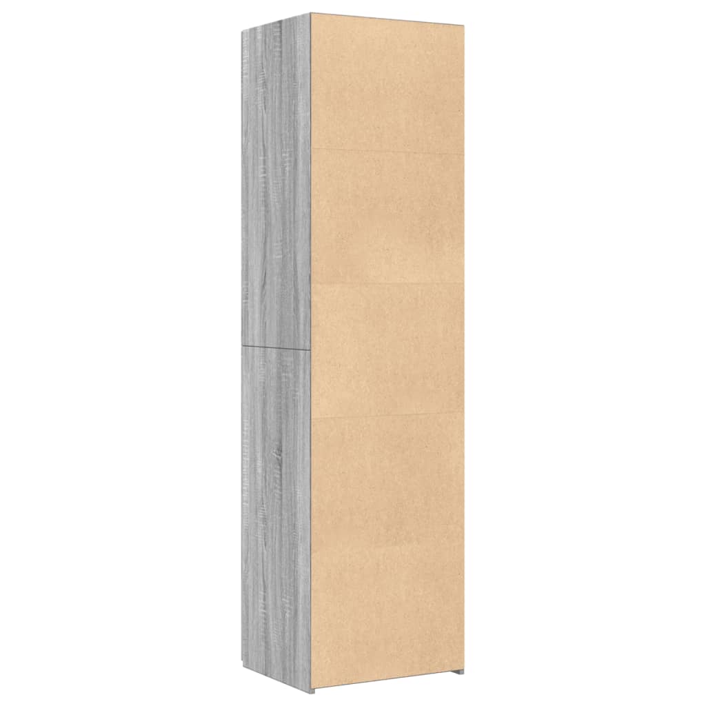 Credenza Grigio Sonoma 50x42,5x185 cm in Legno Multistrato - homemem39