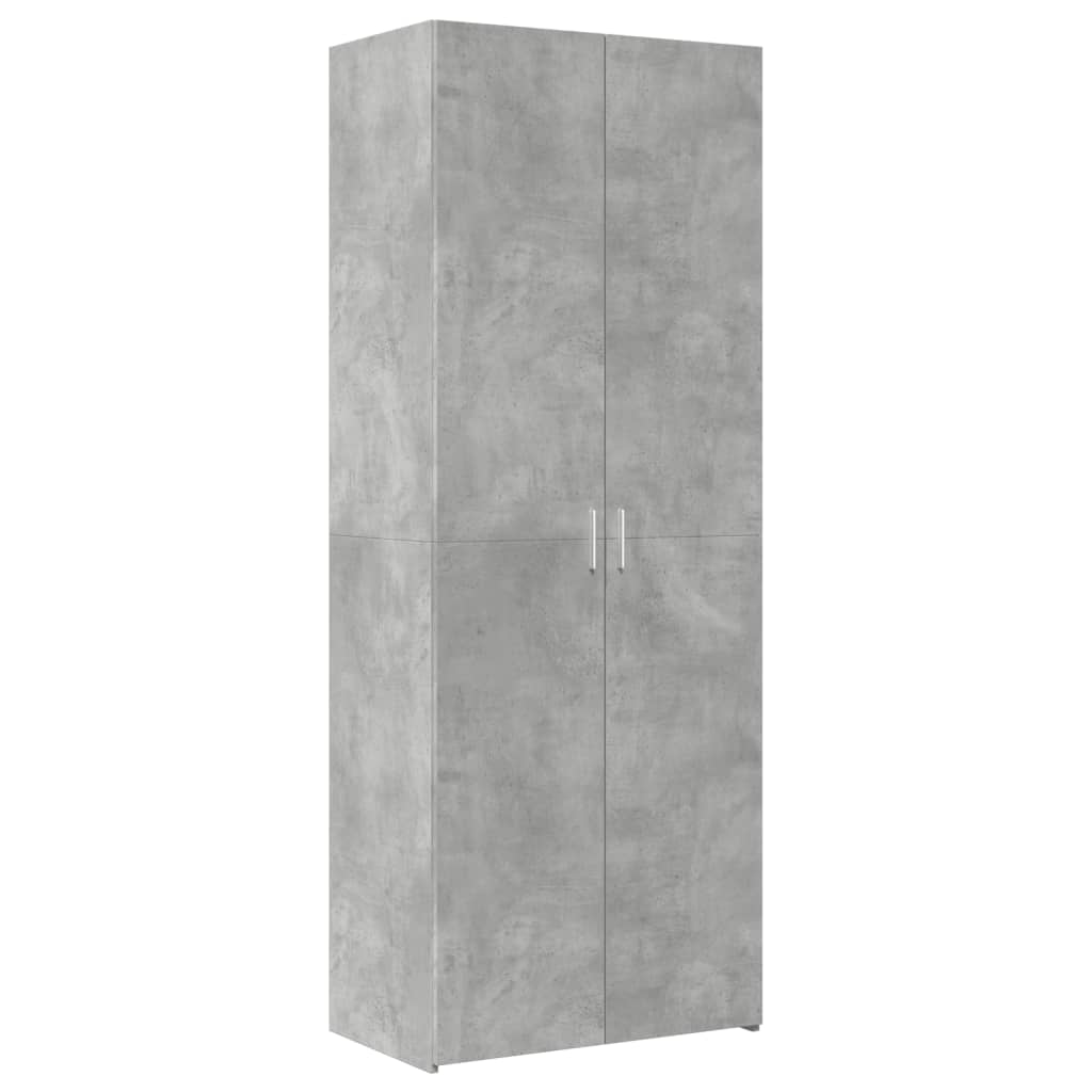 Credenza Grigio Cemento 70x42,5x185 cm in Legno Multistrato