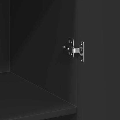 Credenza Nera 70x42,5x185 cm in Legno Multistrato - homemem39