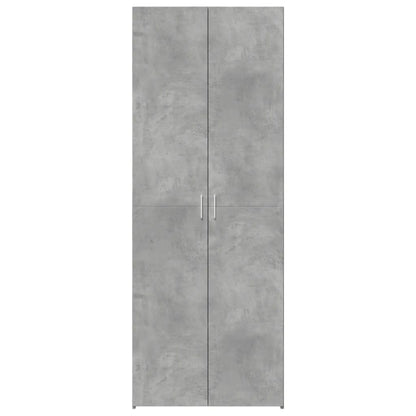 Credenza Grigio Cemento 70x42,5x185 cm in Legno Multistrato