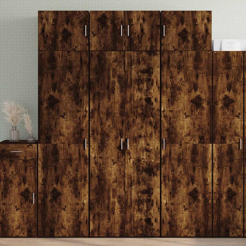 Credenza Rovere Fumo 70x42,5x185 cm in Legno Multistrato - homemem39
