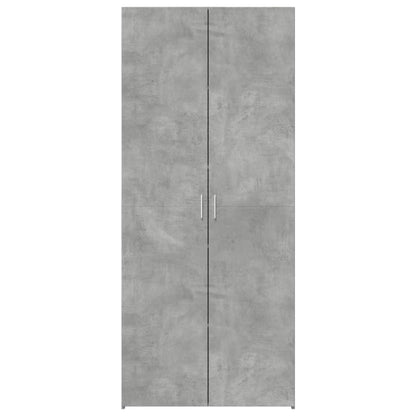 Credenza Grigio Cemento 80x42,5x185 cm in Legno Multistrato