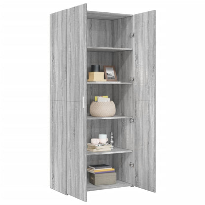 Credenza Grigio Sonoma 80x42,5x185 cm in Legno Multistrato - homemem39